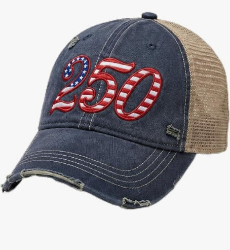 America 250 Distressed Trucker Hat