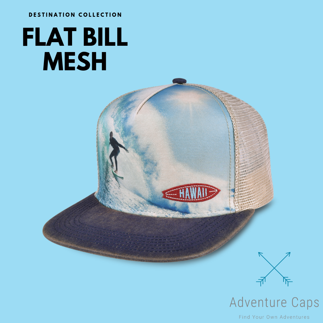 Hawaii Flat Bill Mesh  |  Classic Snapback