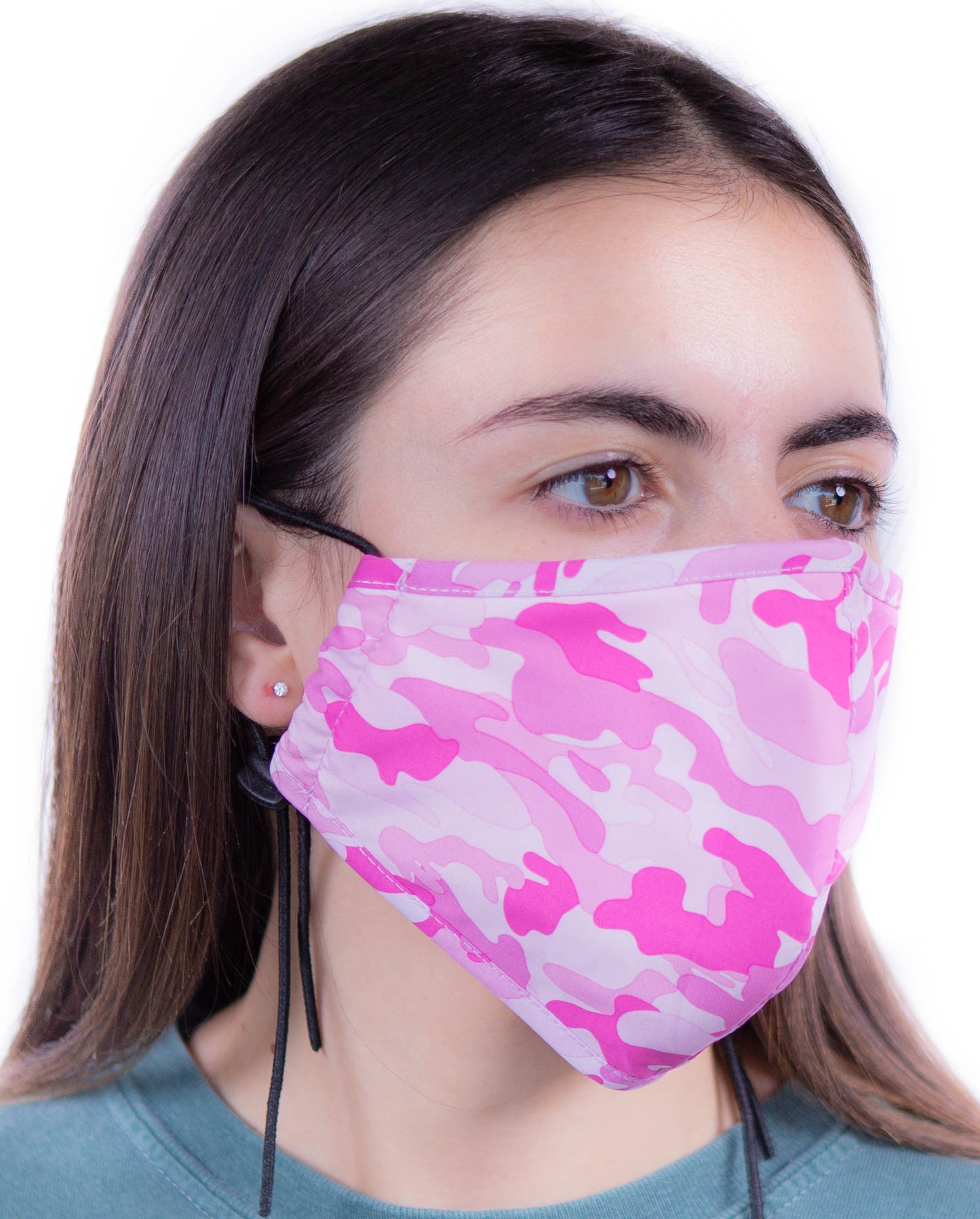3 Layer Large Fabric Facemask W/Toggles (3 Colors)