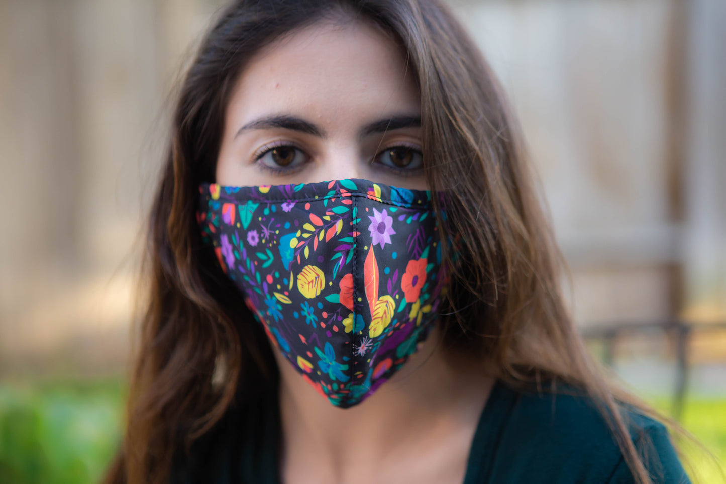 3 Layer Large Fabric Facemask W/Toggles  (24 Colors)