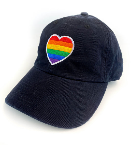 Pride Rainbow Heart Hat