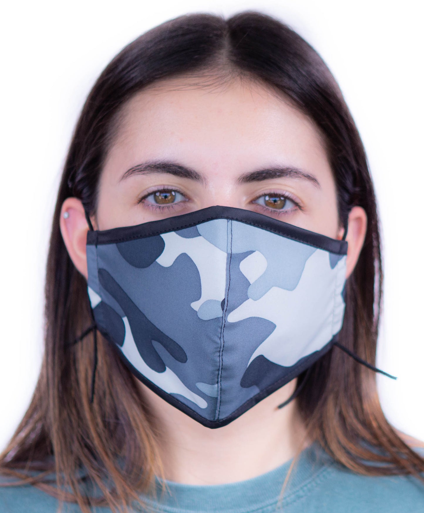 3 Layer Large Fabric Facemask W/Toggles-Twin ( 9 Colors)