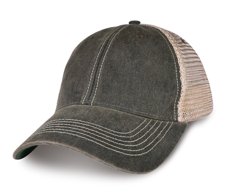 Decaying Wash Trucker hat with plastic snap-ODMS（ 23 colors