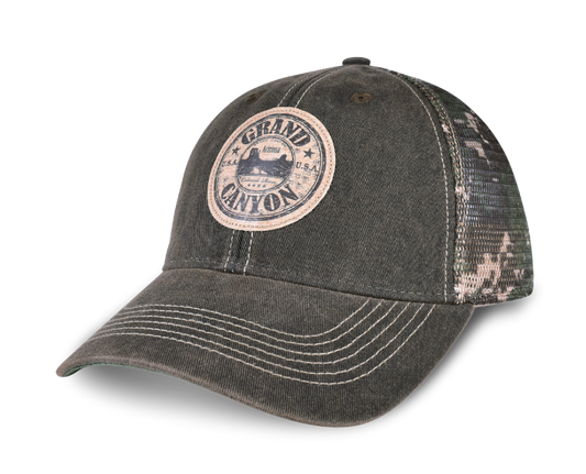 Grand Canyon Washed Trucker Hat | ODMS Printed Mesh