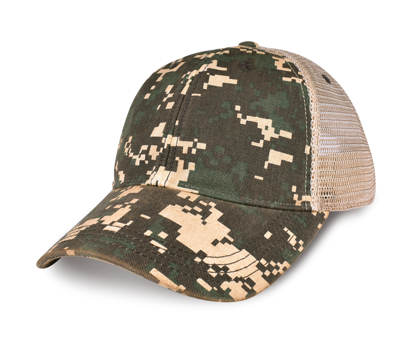 Trucker Camo Washed Hat （ 7 colors ）