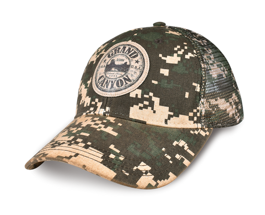 Grand Canyon Washed Trucker Hat | ODMS Printed Mesh