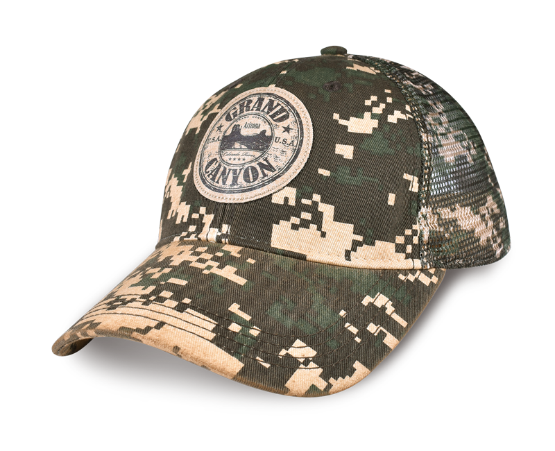 Grand Canyon Washed Trucker Hat | ODMS Printed Mesh