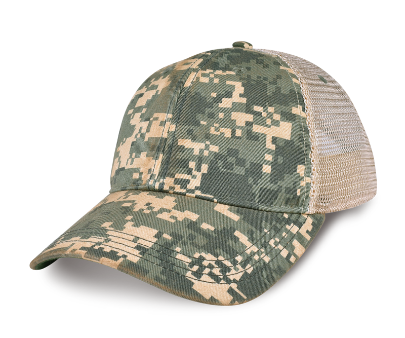 Trucker Camo Washed Hat （ 7 colors ）