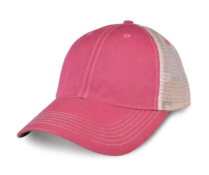 Decaying Wash Trucker hat with plastic snap-ODMS（ 24 colors ）