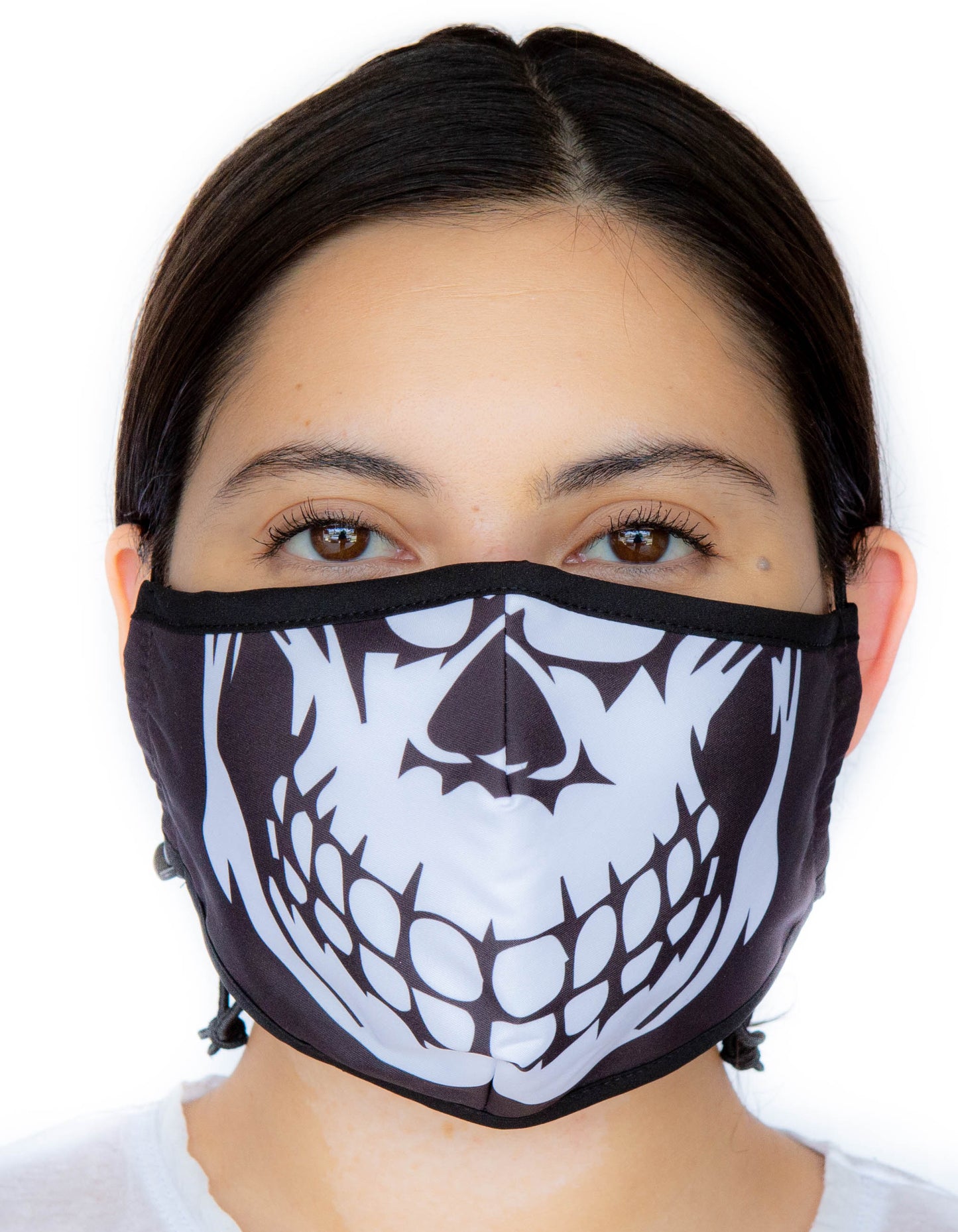 3 Layer Large Fabric Facemask W/Toggles-Twin ( 9 Colors)