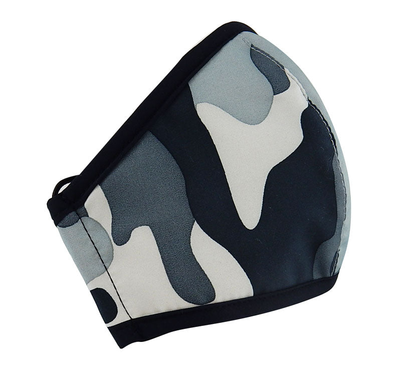 Lt. Grey Camo Double Layer Mask side